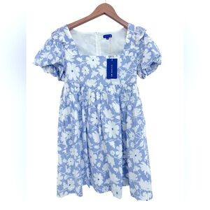 MAISON ME New with Tags Women's Meredith Dress Blue Striped Floral